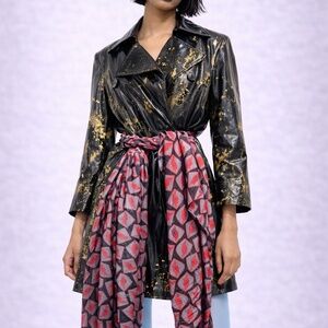 Custom Patent Leather Trench Coat